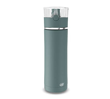 alfi BALANCE TEA BOTTLE 500ml, silver lining, stainless steel thermos flask with tea filter, leak-proof drinking bottle, keeps hot for 12 hours, absolutely leak-proof, pressure-lock closure, dishwasher-safe, BPA-free on sale